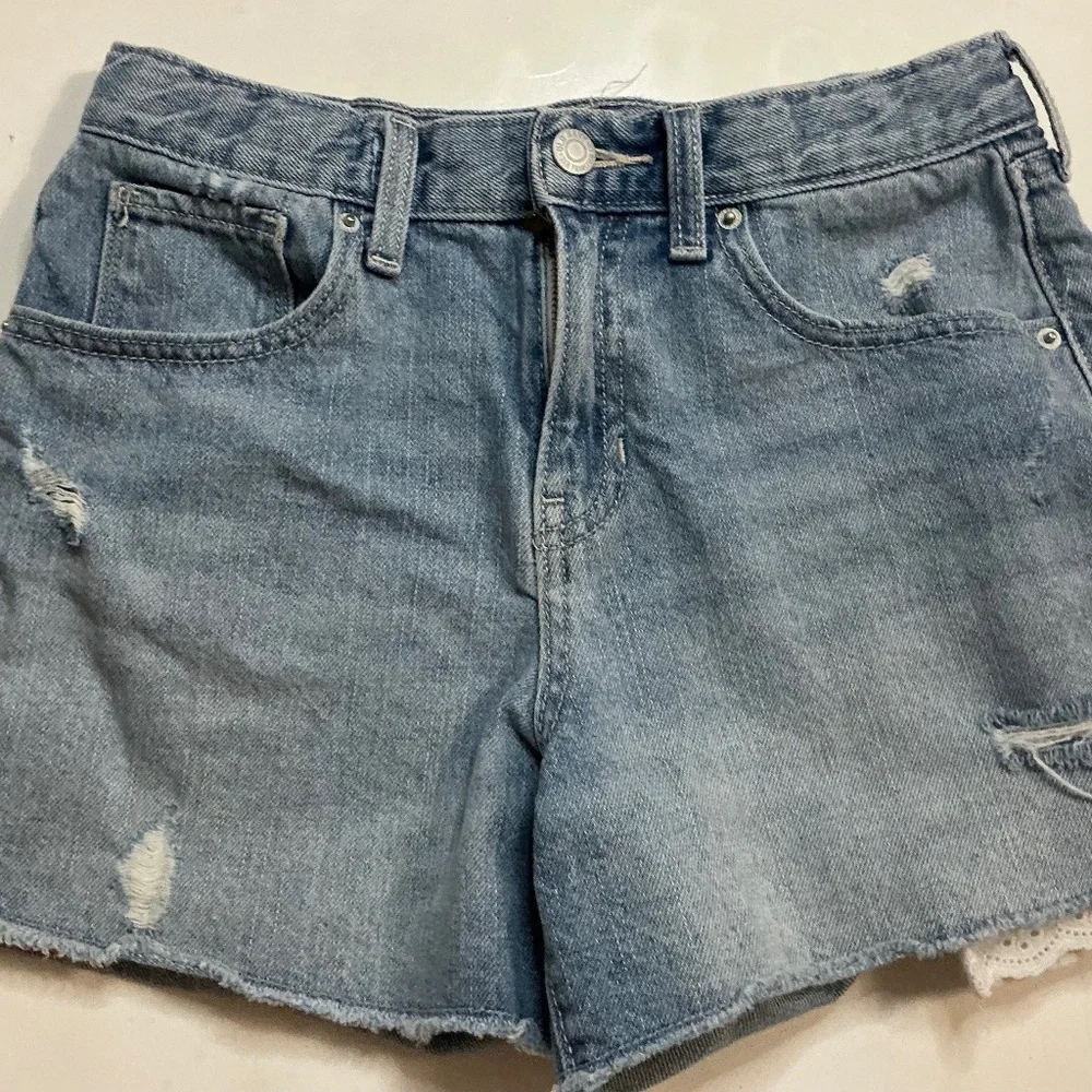 Old Navy high rise built in tough exposed pocket size 14